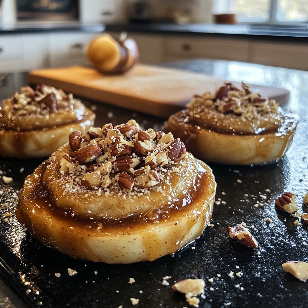 Festlicher Bratapfel mit Marzipan und Nüssen