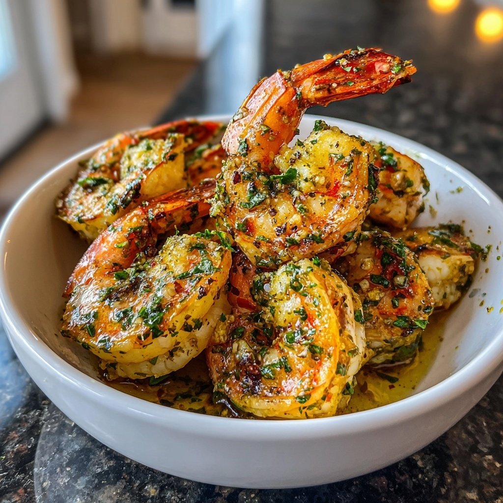 Garnelen Scampi Zitrone Knoblauch Sauce