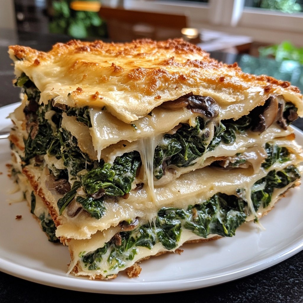 Spinat Pilz Frühstück Auflauf