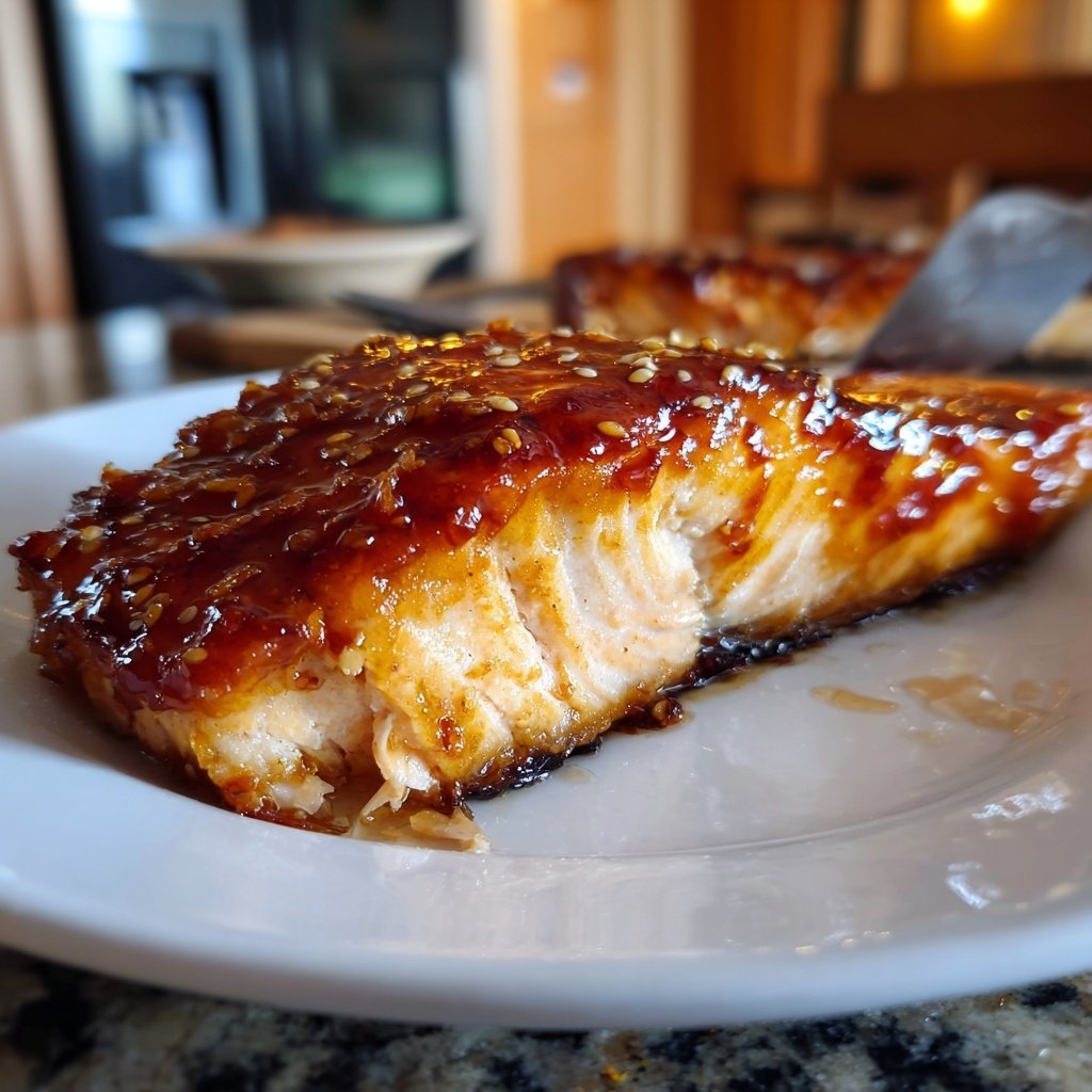 Yuzu Miso glasierter Lachs Filet