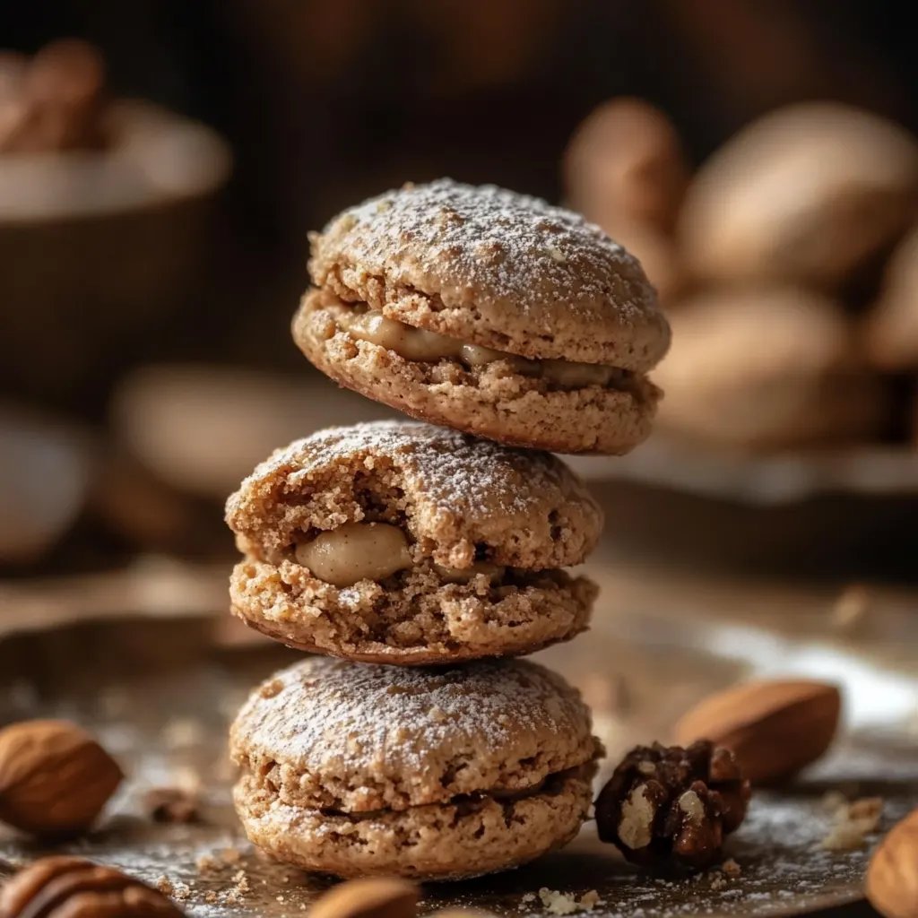 Walnussmakronen saftig