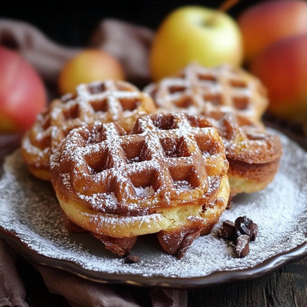 Zuckerfreie Lebkuchen Apfel Waffeln