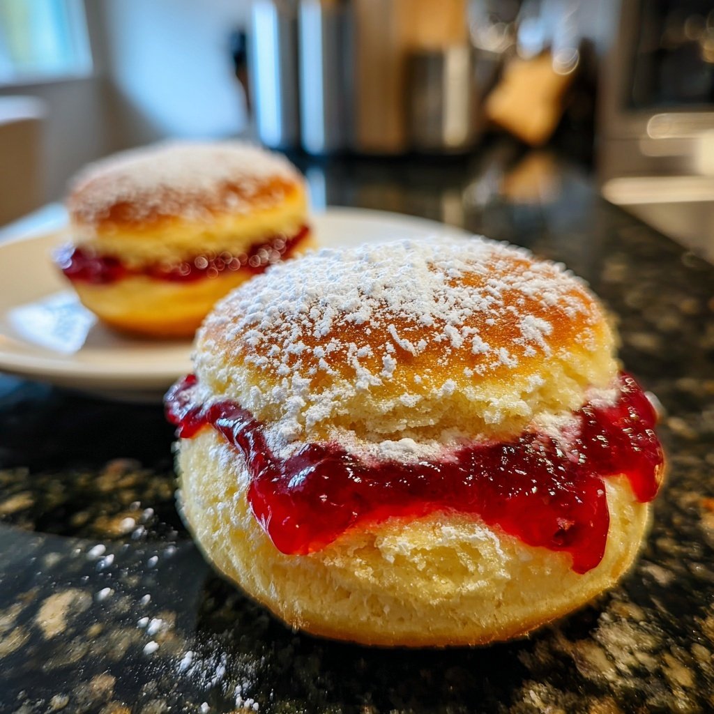 Verlockende Berliner mit Marmelade für nostalgischen Genuss