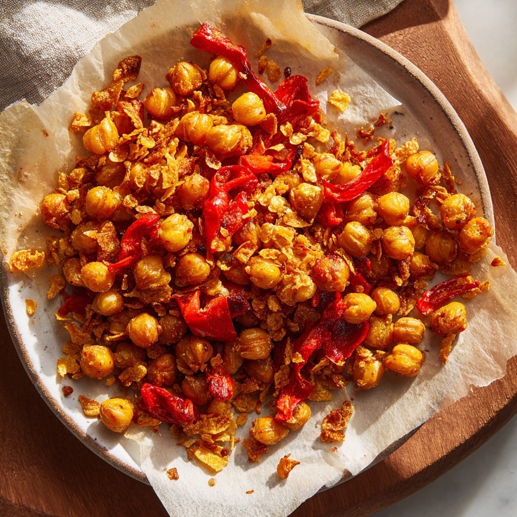 Knusprige Kichererbsen mit Paprika