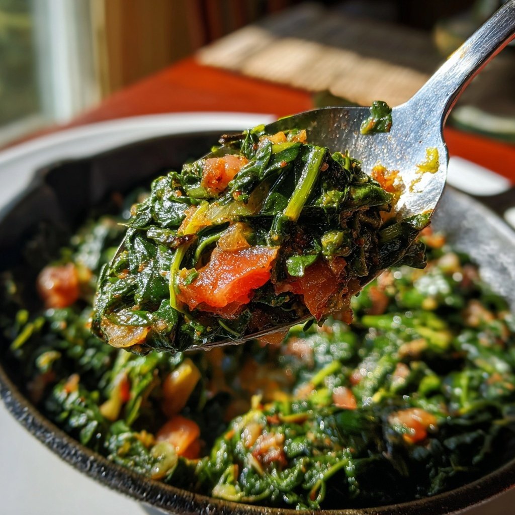 Authentisches Jamaika Callaloo Gericht