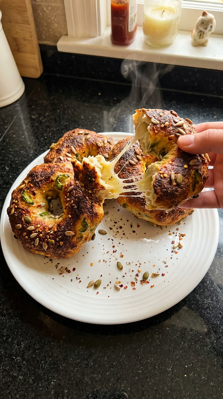 Würzige Jalapeño Hochprotein Bagels​