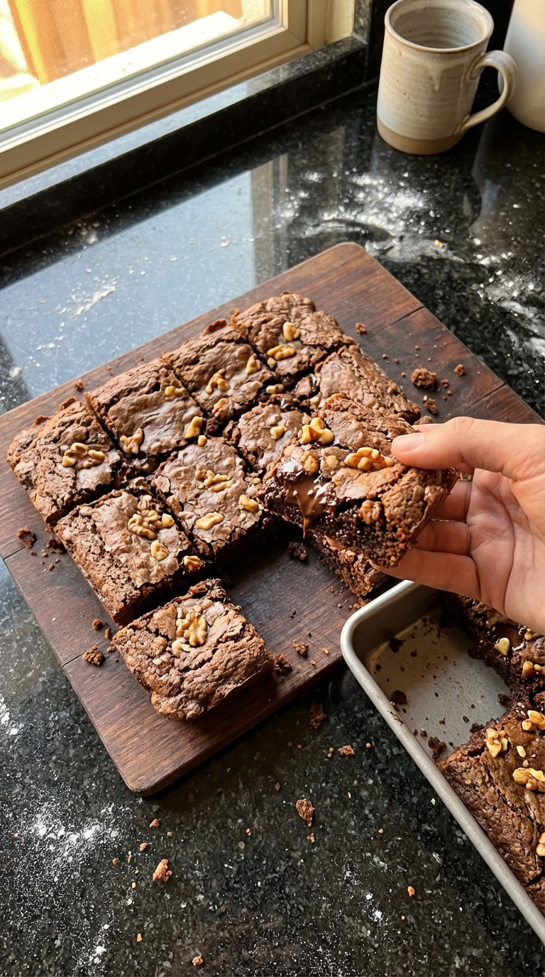 Schoko Stückchen Sauerteig Brownies​