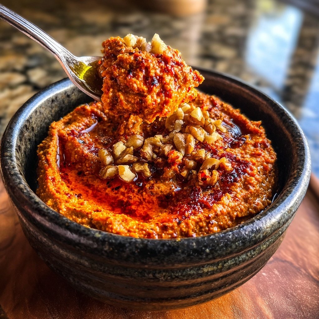 Muhammara geröstete Paprika Dip
