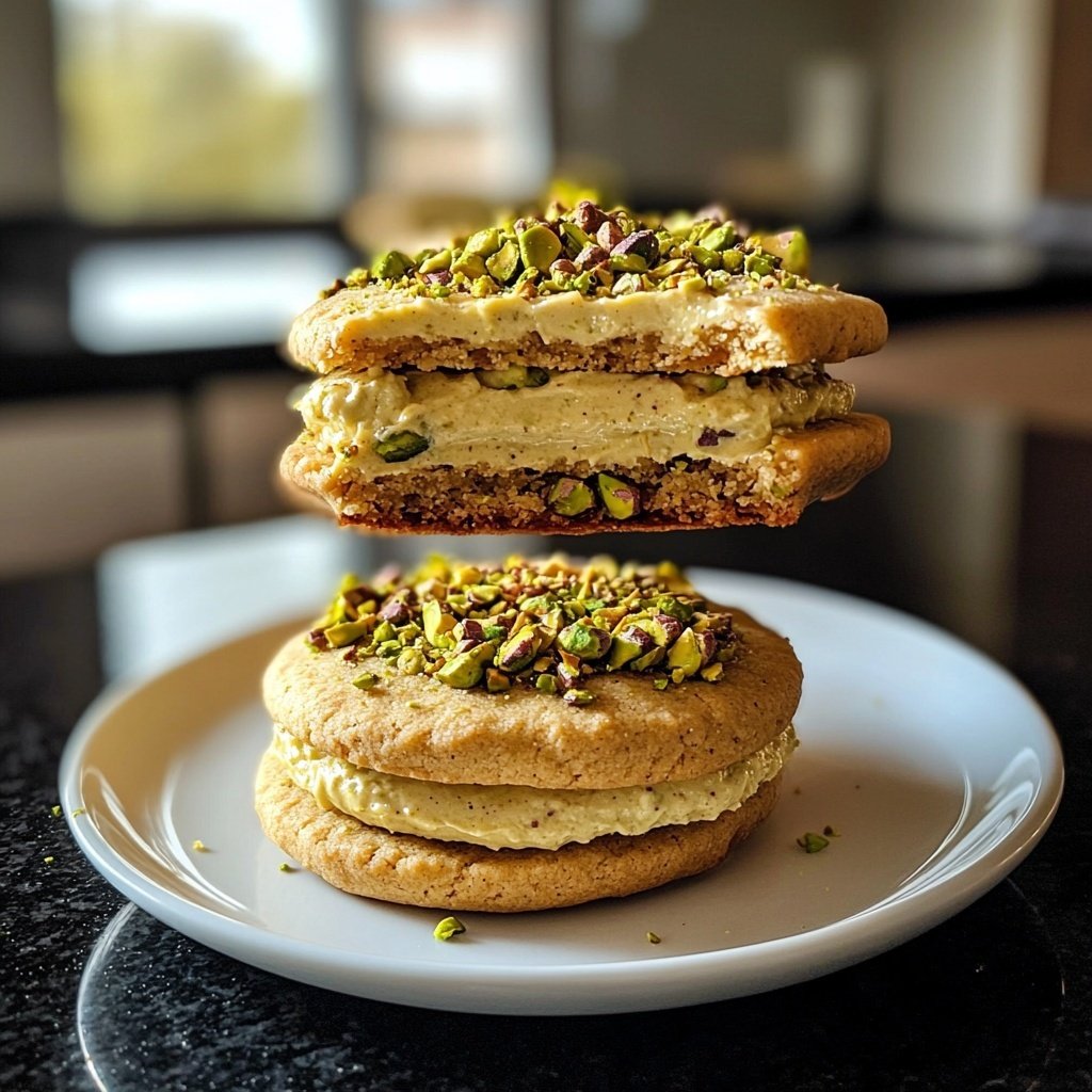 Gefüllte Pistazien-Plätzchen mit Pistaziencreme