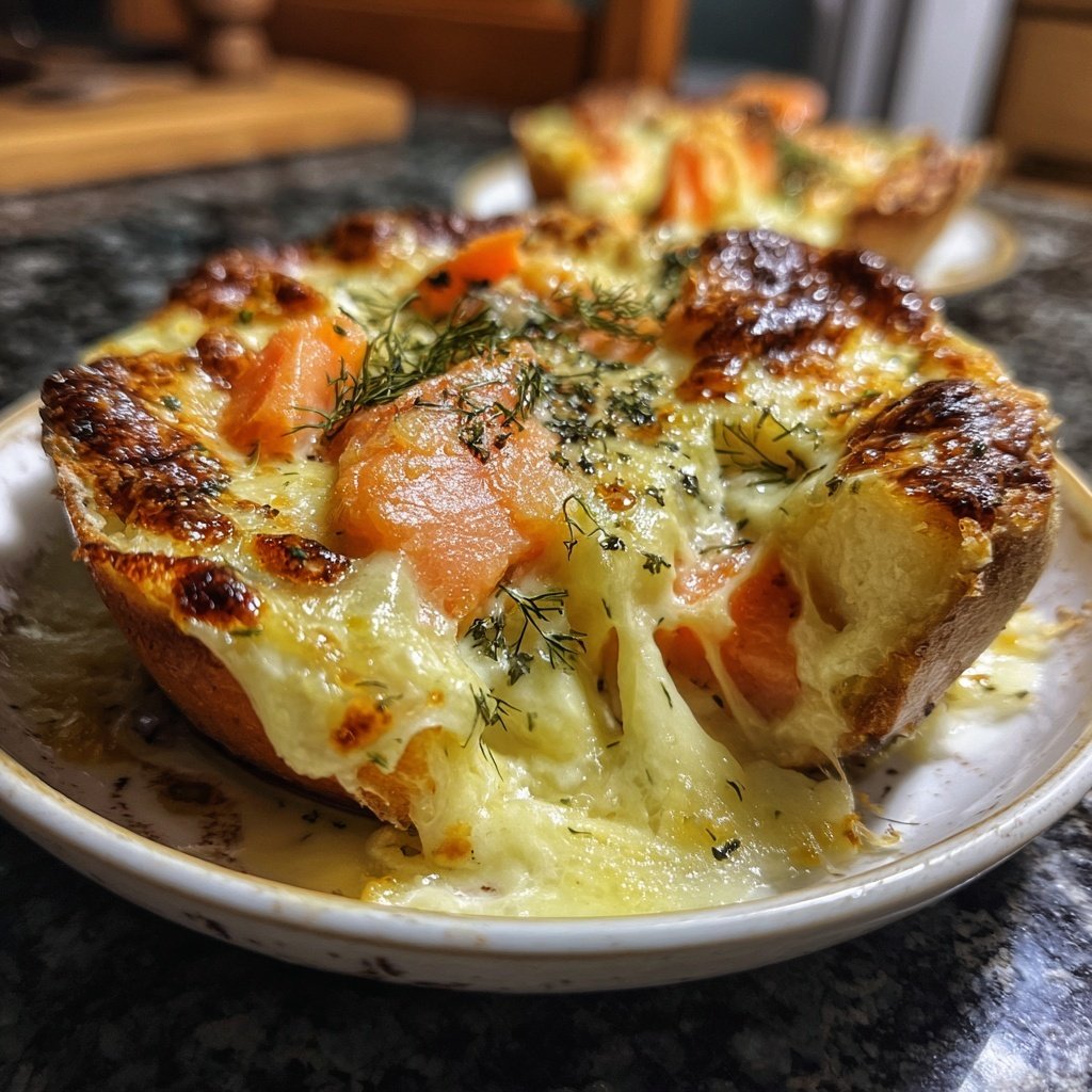 Raclette Pfännchen mit Lachs und Dill