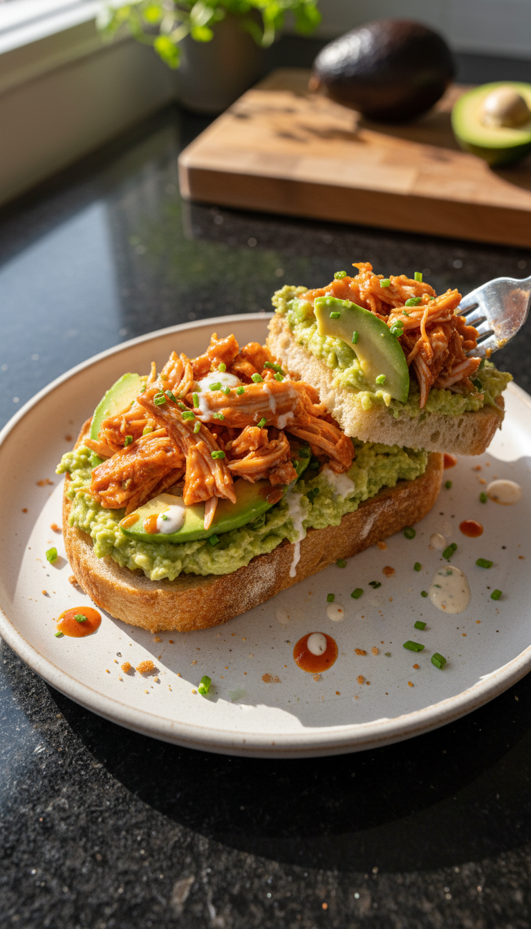 Buffalo Hähnchen Avocado Toast​