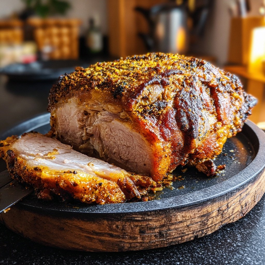 Luftfritteuse Schweinefleisch Bauch knusprig