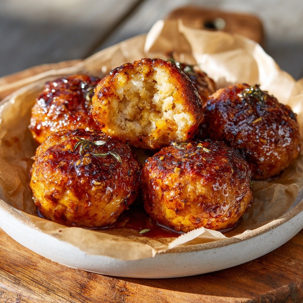 Würzige Honig Knoblauch Frikadellen