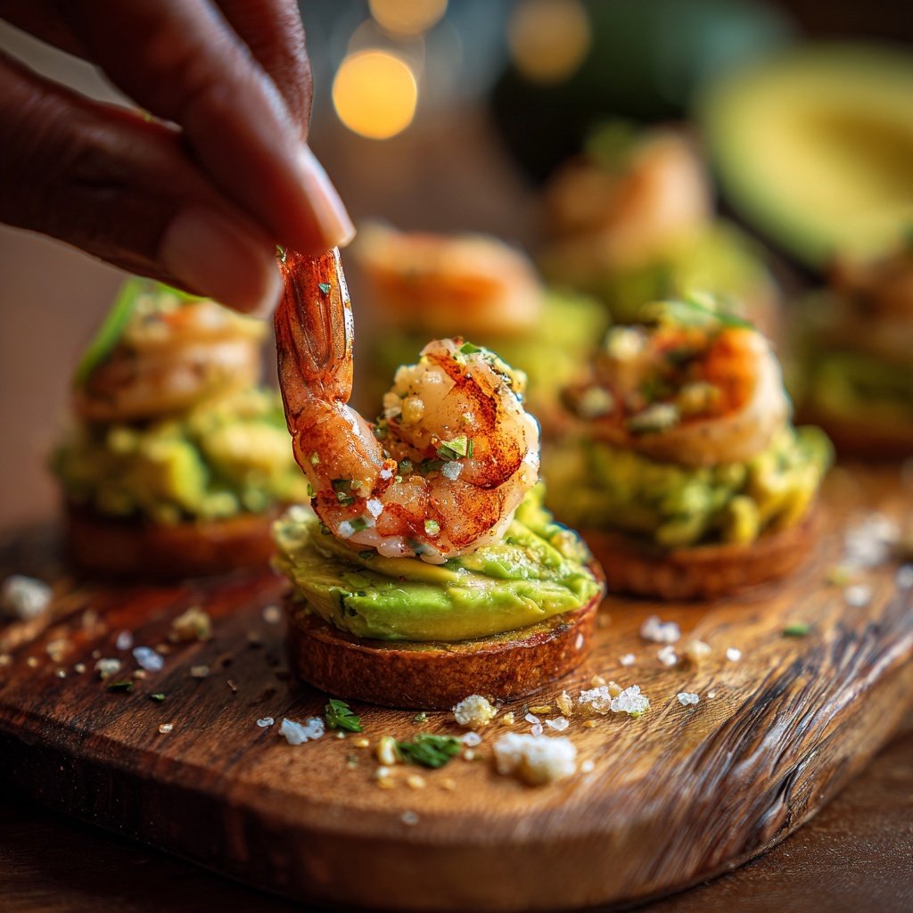 Garnelen und Avocado Vorspeisen Platte