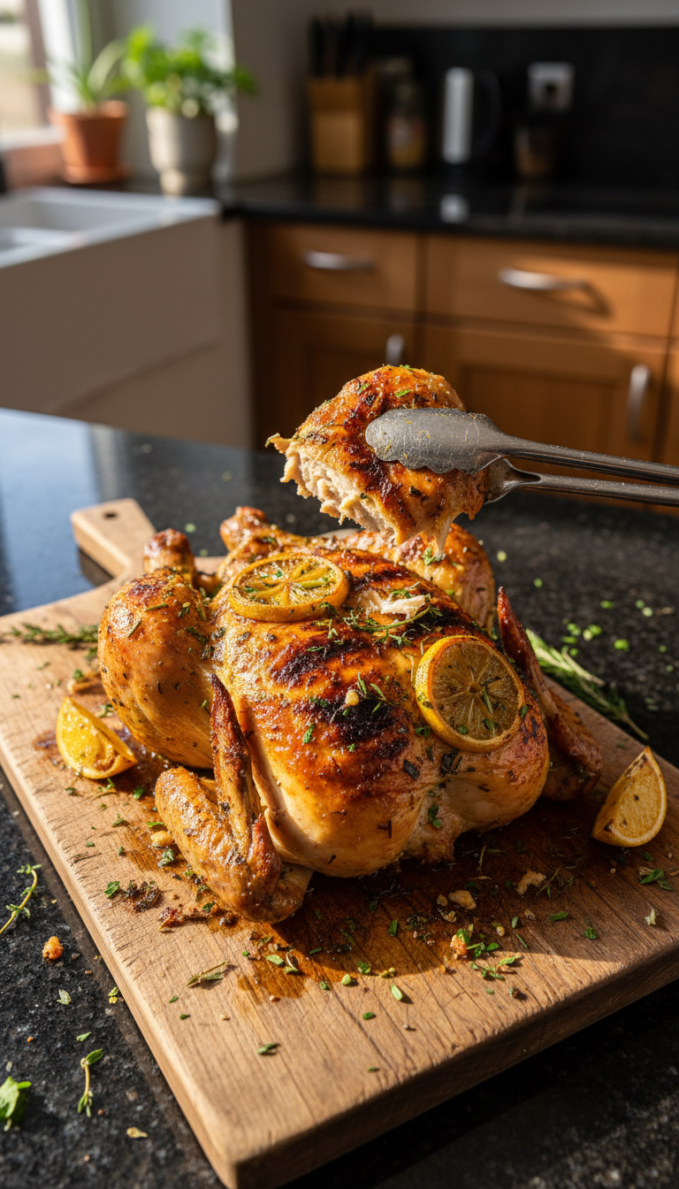 Gegrilltes Zitronen Kräuter Hähnchen