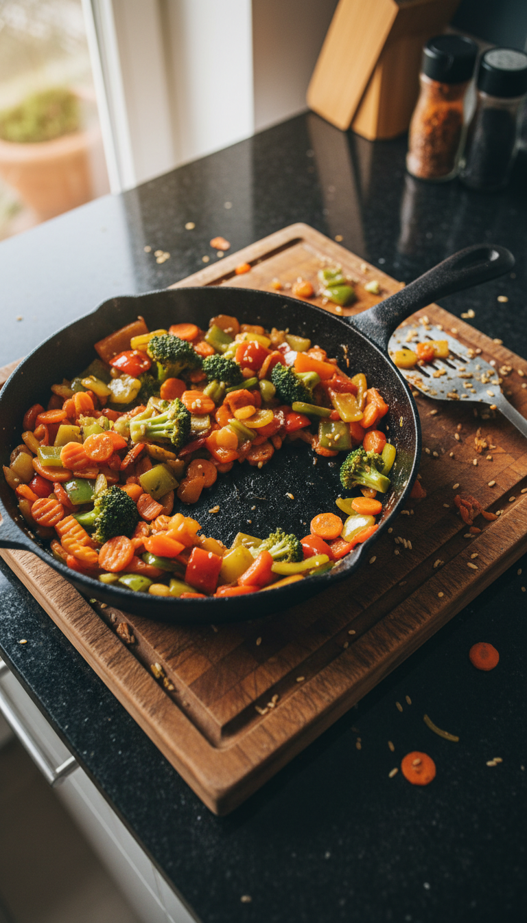 Schnelles Stir Fry mit Gemüse