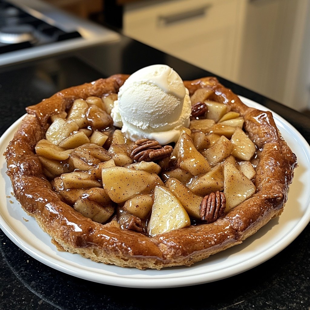 Bratäpfel mit Vanilleeis