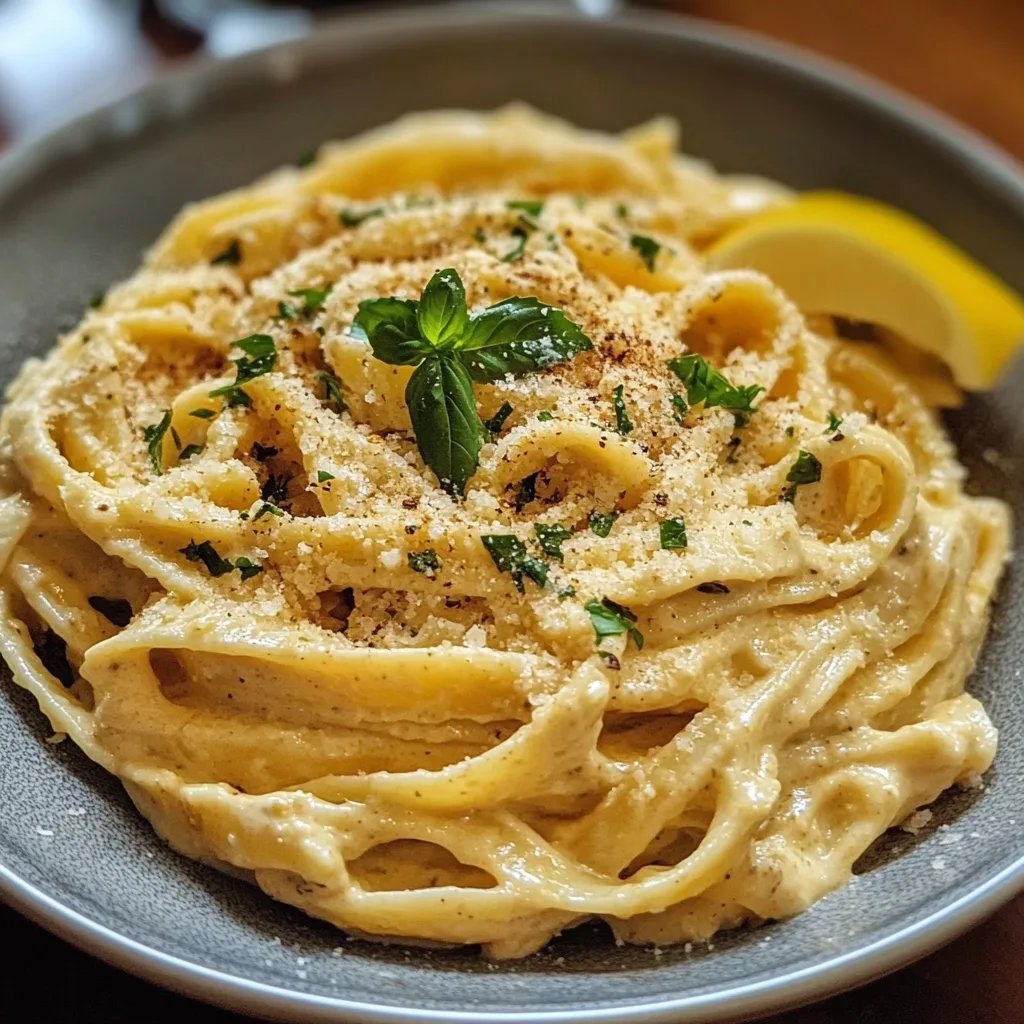 Zitronige Hummus Pasta