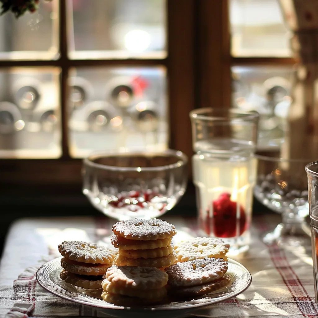 Omas leckere Spitzbuben mit Himbeermarmelade