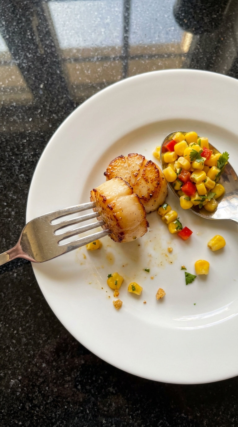 Jakobsmuscheln mit Süßmais Salsa​